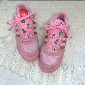 Adidas x Dr. Seuss The Grinch Cindy Lou Sneakers Pink/Red Suede Forum Shoes 9